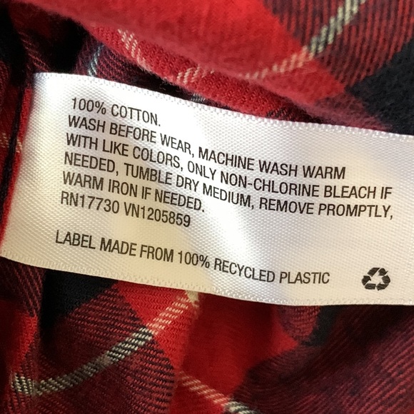 Goodfellow & Co. Mens Ripe Red Plaid Flannel Shirt - Picture 9 of 10